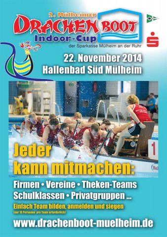 Plakat Drachenboot Indoor Cup Mülheim 2014